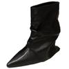 Pointed Toe Women Ankle Boots Luxury High Heels Leather Shoes Winter 2025 Trend Designer New Goth Chelsea Party Fad Botas Mujer