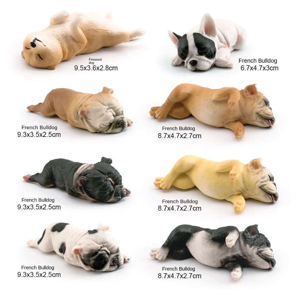 Figurine Solid Simulation Dog Model Bulldog Simulated Sleeping Posture Bulldog Table Decor