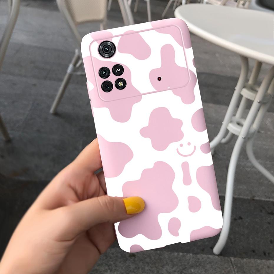 Чехол для Xiaomi Poco M4 Pro Милый узор Конфетный цвет Чехол для телефона Для Poco M 4 M4 Pro 5G 4G PocoM4 Мягкий силикон ТПУ Задняя крышка