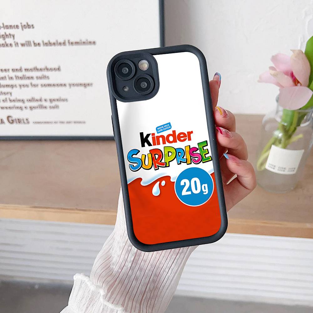 Милый Чехол для Телефона с Логотипом Яиц Киндер Сюрприз Для IPhone 16 15 14 Plus 13 12 11 17 Pro Max Pro Мягкая Крышка