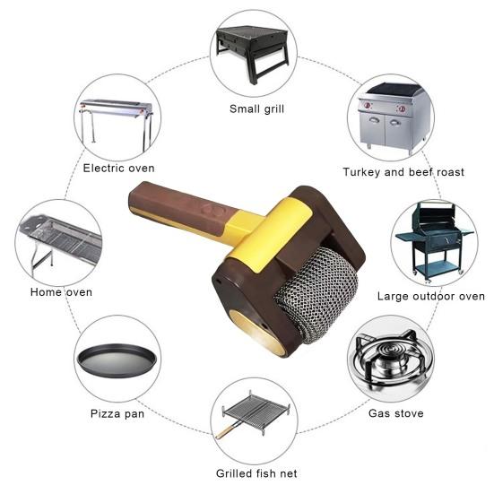 Electric Grill Cleaning Brush Cordless Grill Cleaner Rechargeable Heavy-duty Grill Brush Stainless Steel Grill Scrubber Tool