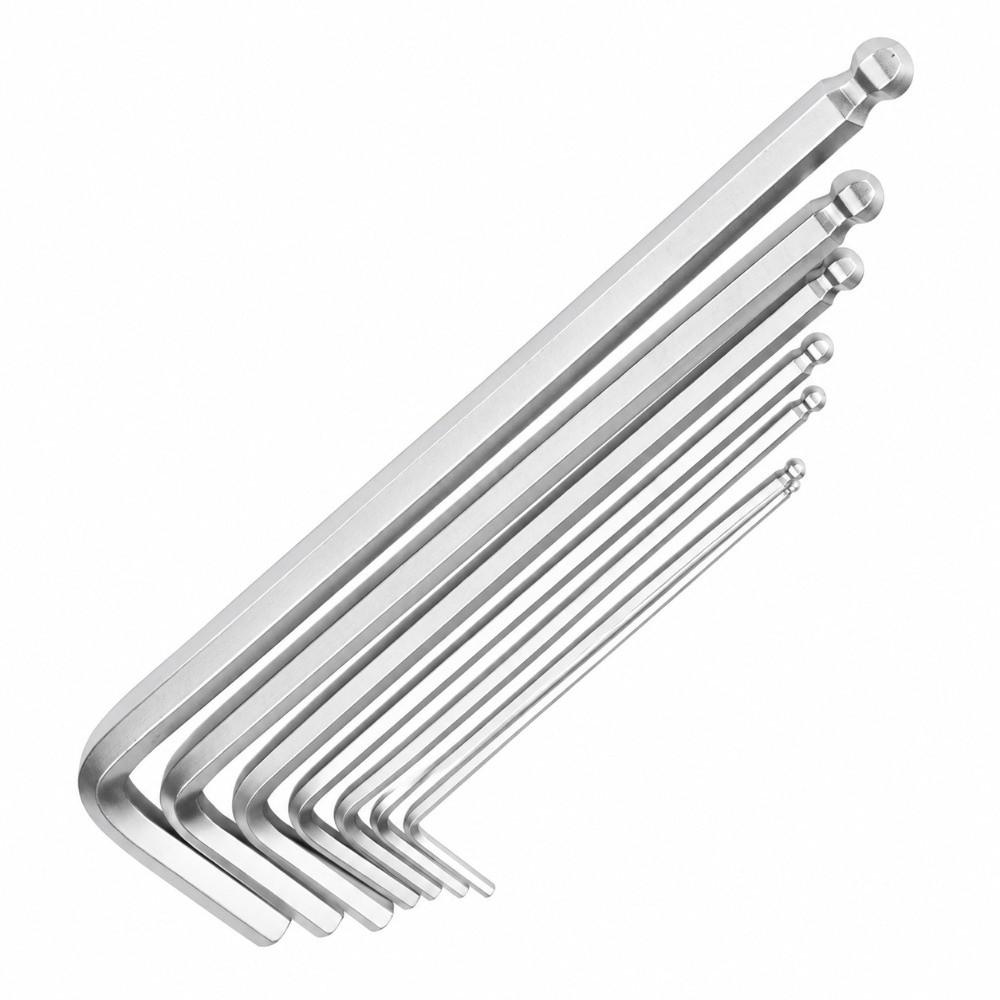 7pcs Hand Tool Ball End Hex Key Extended Length L-Wrench Set Professional Hex Wrench  Assembly Tasks