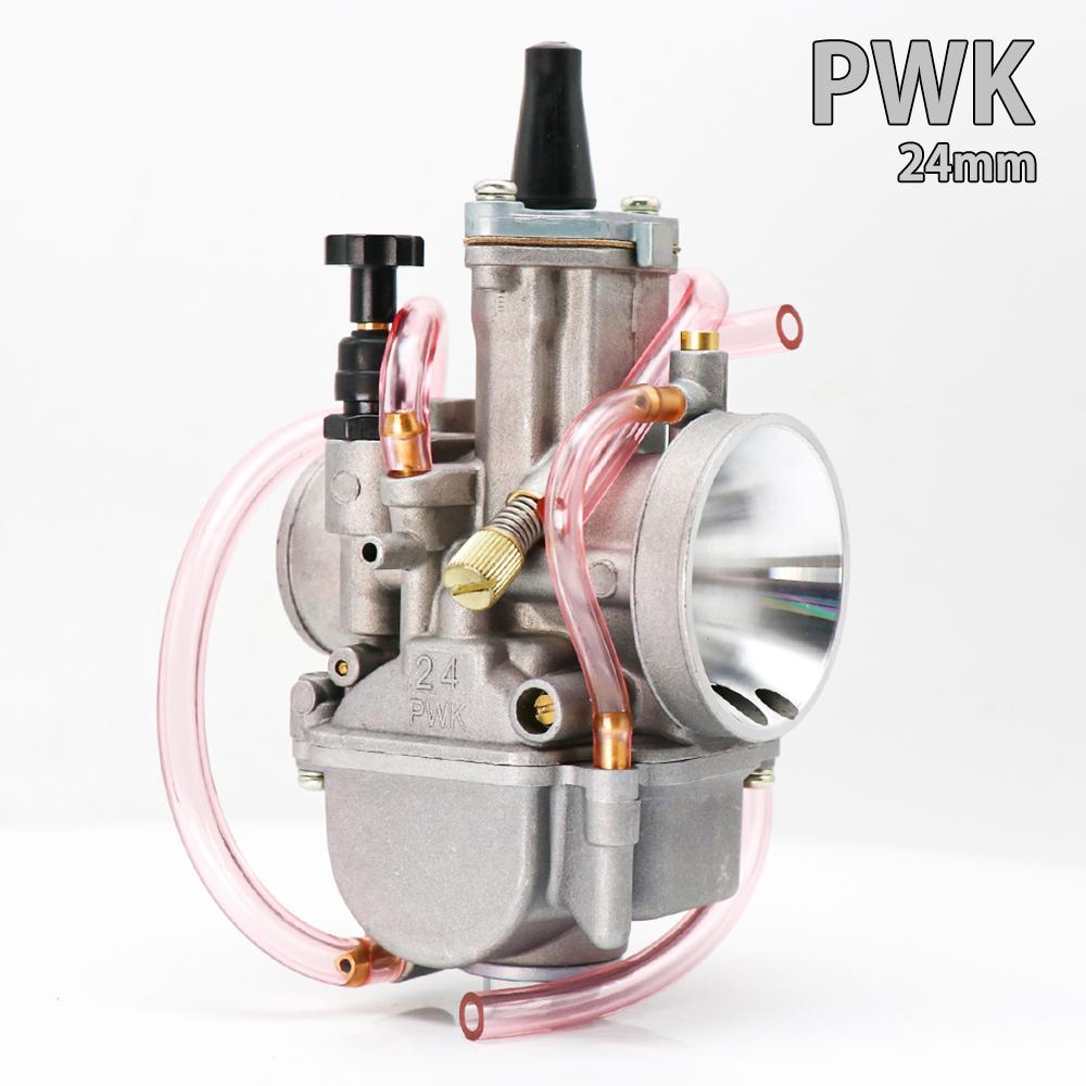 Alconstar- 21 24 26 28 30 32 34mm Keihin PWK Carburetor with Air Filter 2/4T Carb Fit Motorcycle Motocross Dit Pit Bike Moped CB