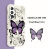 Flying Butterfly  Phone Case For Samsung Galaxy A37 A57 Liquid Silicone Cover