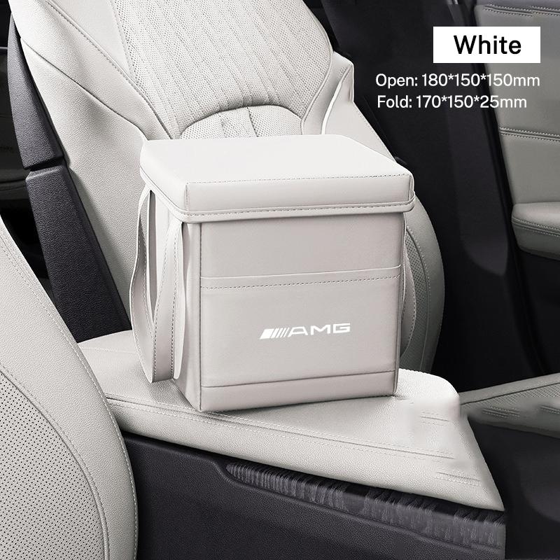Multi-use Car Folding Trash Can Garbage Portable Storage Bag Keychain For Mercedes Benz AMG A C E V R Class GLC SLK SL Vito RW7