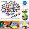 50/100pcs/bag Plastic Colorful Activity Eyeballs with Eyelashes DIY Kindergarten