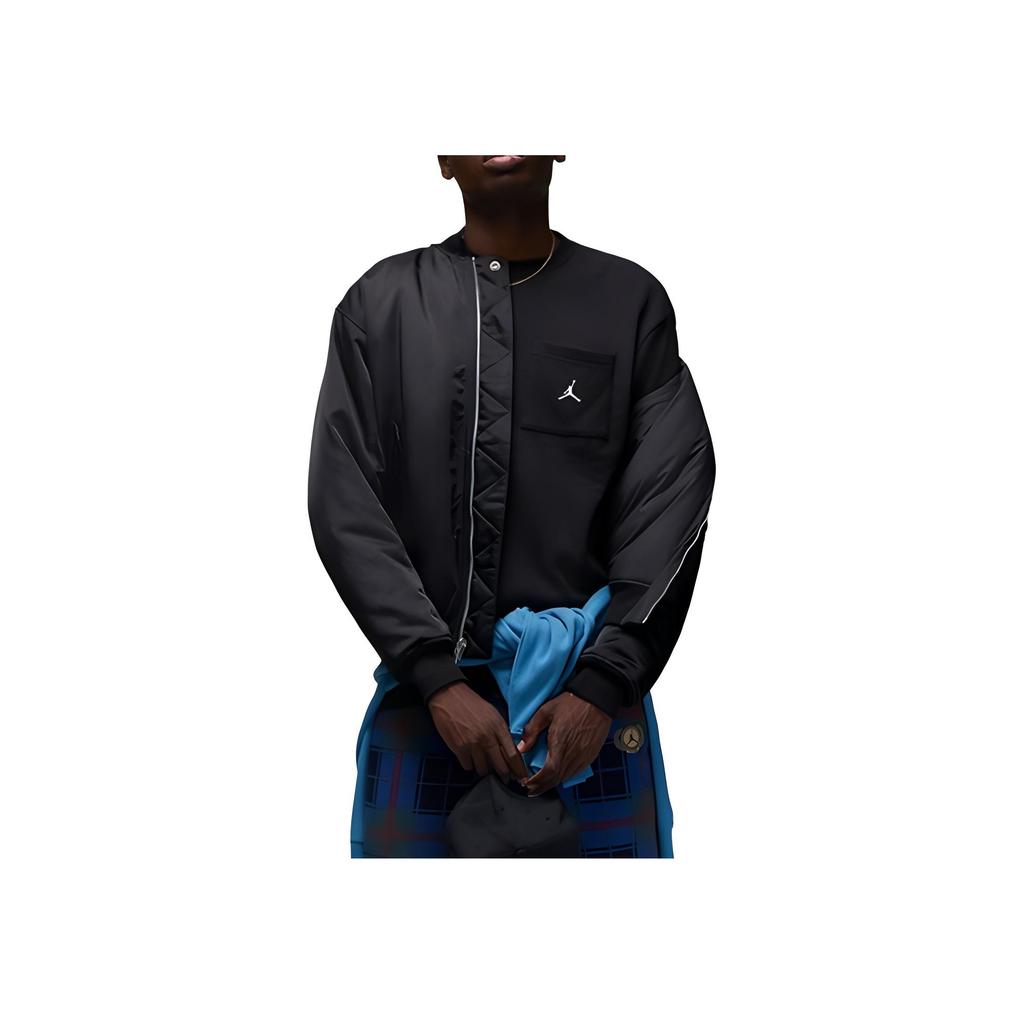 Jordan As M J Ess Winter Long Sleeve Top Solid Logo Crew Neck Sports T-Shirt Men Tops Black DV1586-010