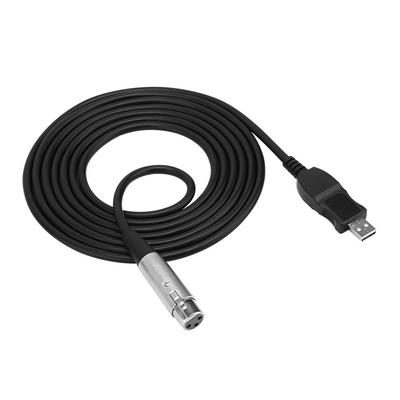 USB-штекер на XLR-гнездо микрофонный студийный o соединительный кабель-адаптер черный