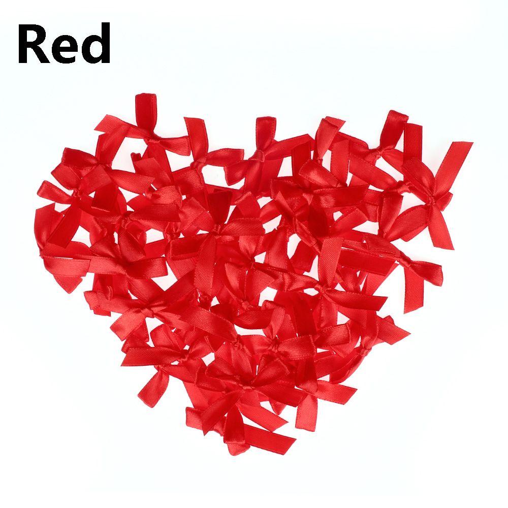 100 шт./набор Маленькие аппликации для головных уборов Ручной работы Атласный бант Свадебное украшение DIY Ремесло Шитье