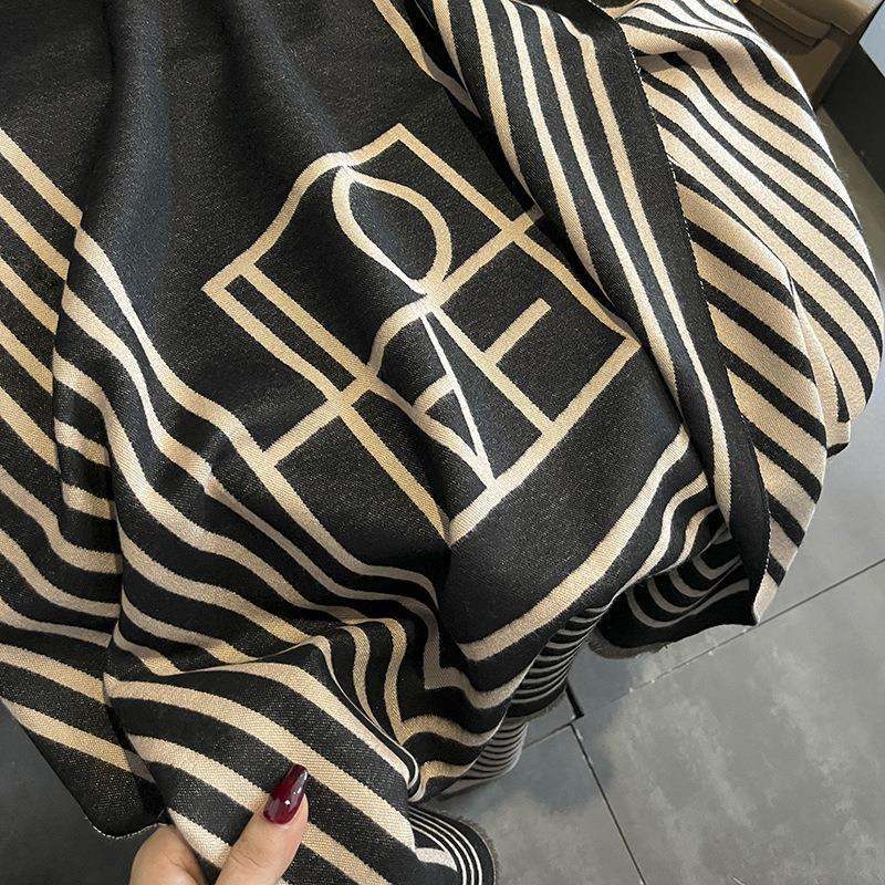 New Style Imitation Cashmere Scarf for Women Winter Korean Version Versatile Thickened Double Sided Student Windproof Scarf Air Conditioning Shawl