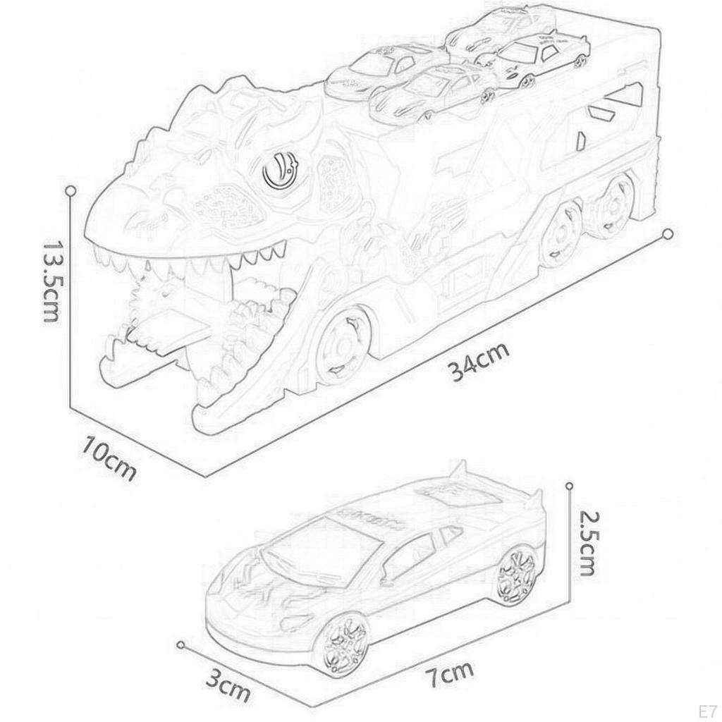 Dino Hauler Truck Storage Box Playset for Kids