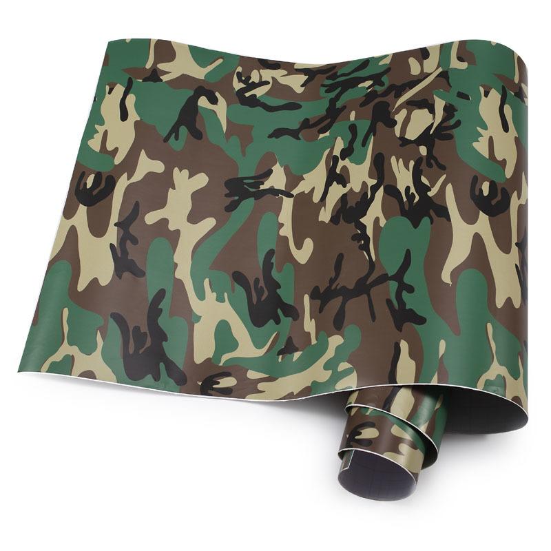 50см Камуфляжная виниловая ПВХ наклейка на автомобиль Обёрточная плёнка Цифровой Лесной Армейский Военный Зелёный Камуфляж Пустынный Декаль Для Авто Мотоцикла