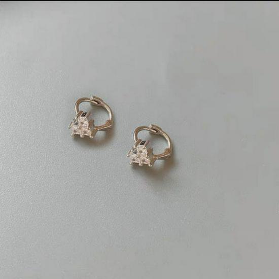 Серьги-иглы из серебра 925 пробы в корейском стиле с гонконгским шармом — модная застежка и дизайн ушных косточек