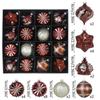 24Pcs 6cm Christmas Ball Ornaments Electroplated Painted Holiday Ornaments  Home Decor