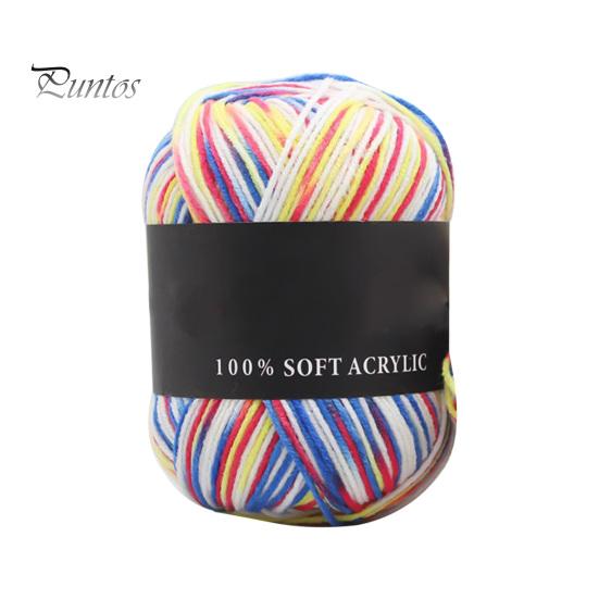 Шерстяная пряжа тройных брендов, мягкая молочно-хлопковая однотонная вязальная пряжа для свитера