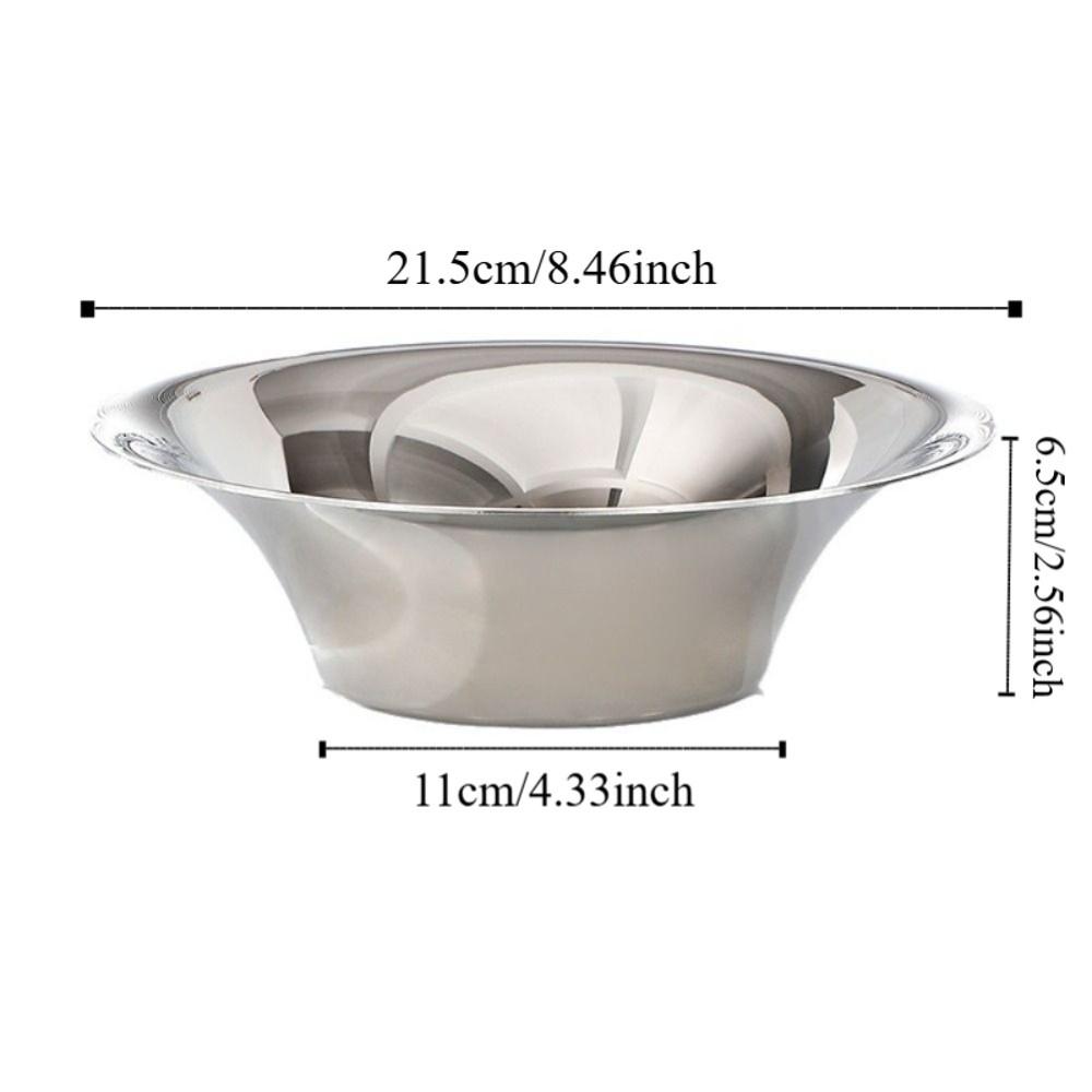 304 Stainless Steel Fruit Plate Rust-Proof Serving Dishes Premium Salad Bowl Snack Storage