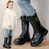 Children Knee Length Boots New 2025 Autumn British Girls Princess Boots Kids Zipper Comfortable Non Slip Buckle Long Boots