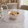 Легко моющийся коврик на стол, 2 шт., кожаные подставки под тарелки, с тисненым рисунком, водонепроницаемые, нескользящие, термостойкие, устойчивые к царапинам, гибкие, складные