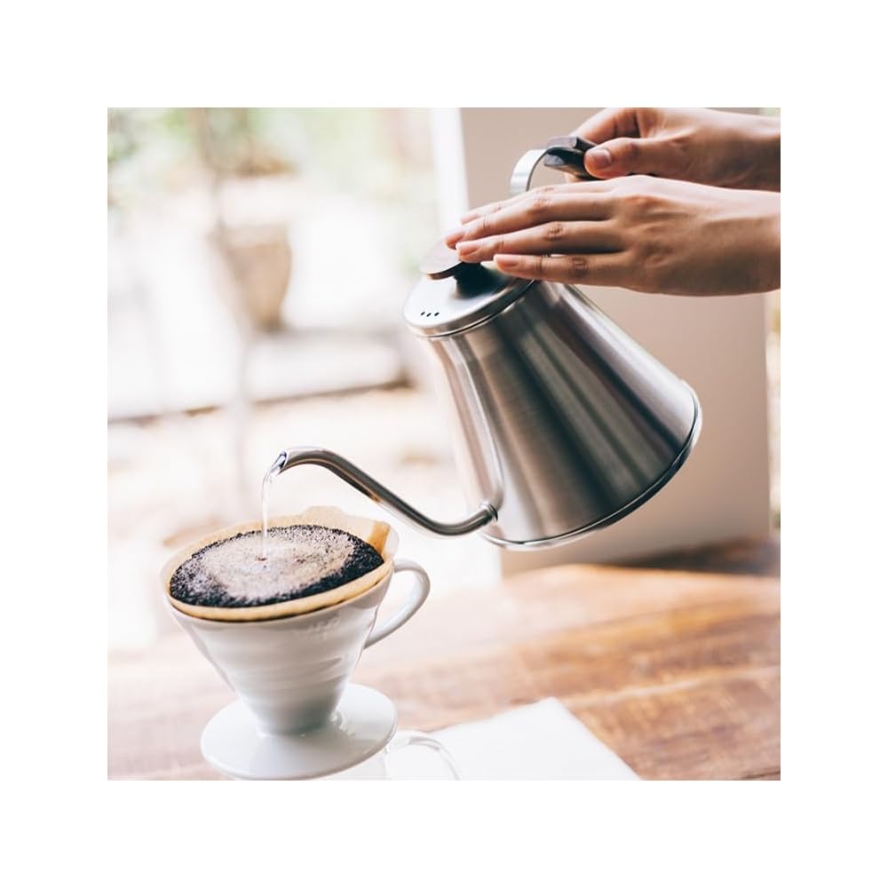 HARIO(ハリオ) V60 ドリップケトル・ウッド 実用容量800mL 直火/IH対応 シルバー プレゼント ギフト 贈り物 VKW-120-HSV