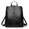 Женский рюкзак Zency из крокодиловой кожи, 100% натуральный, для путешествий, работы, школы, подходит для бумаги формата А4