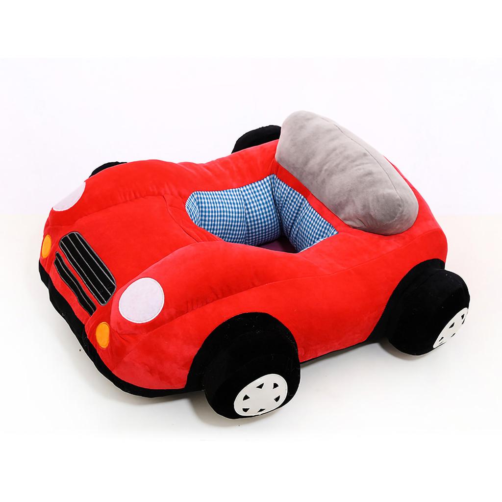 Baby Stuffed Car Toy Cartoon Car Cloth Safety Chair Soft Colorful Car Playing Center Toy Red 27.6 X
