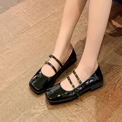 2024 Весна 2024 Одиночные туфли 2024 Небольшие туфли без застежек на плоской подошве Женские повседневные балетки на плоской подошве Туфли в стиле лолиты