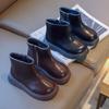 Children's Autumn Boots Solid Color Causal Girls Ankle Boots Black Brown Classic Versatile Kids Fashion School Short Boots Matte