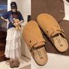 2025 Пробковые полуботинки Birkenstocks: Женские и мужские ретро слипоны с закрытым носком для повседневной носки на улице