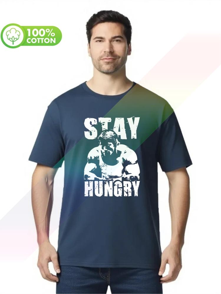 100 cotton round neck heavy weight Unisexs Tshirt Arnold Schwarzenegger Conquer Gym Retro Fitness Healthy Lift S3XL Tops Tees