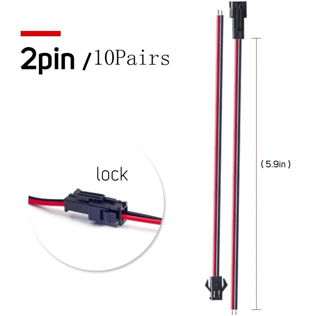 10 пар 2/3/4/5pin SM JST 15 см кабельные разъемы «мама»/«папа» для светодиодной ленты RGB 5050 3528 WS2801 APA02 WS2815 WS2813
