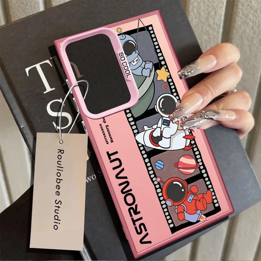Case for Samsung Galaxy S25 S25Edge S22 S21 S20 Plus S23 Ultra S24 FE S23 Note 20 Ultra Phone Cover Anime Astronaut