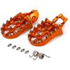 Motorcycle Footpegs Foot Peg Rest Pedals CNC for Dirt Bike 85-450 SX SXF EXC EXCF XC XCF 2016-2023 EC300 EC250F EC350F 21-23 Dirt Bike Orange