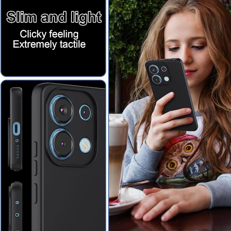 Ультратонкий тонкий мягкий силиконовый матовый чехол для телефона Redmi 13 13C A3 A3X Redmi Note 13/13 5G/NOTE 13 Pro 4G 5G/13 Pro+ 5G POCO X6 Pro M6