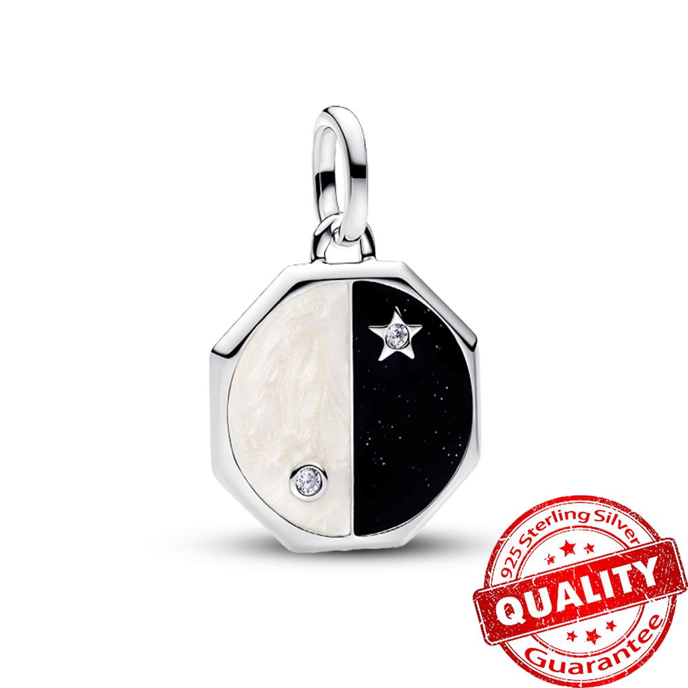 Классическое золотое проволочное сердце и сверкающий циркон из стерлингового серебра 925 пробы, подвеска-шарм "Ангел" для DIY-женского браслета, аксессуары для кулона