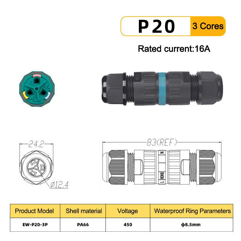 Ip68 Waterproof Electrical Cable Connector Wire Connector Waterproof Ip68 External Electrical Electrical Cable