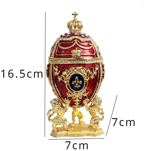 Сплав Эмаль Craft Корона Яйцо Украшение Пасхальное украшение Яйцо шкатулка для украшений гостиная украшение для дома Хранение ювелирных изделий серьги