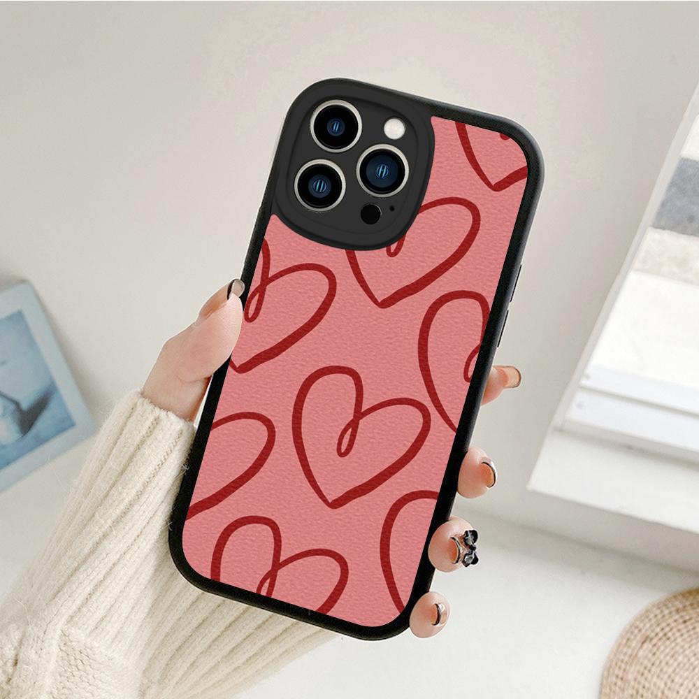 Для Iphone14 милый чехол для телефона с сердечком для Iphone 14 13 11 12 Pro MAX 13 12 MiNi 7 8 14 plus X XS XR защитные чехлы из овечьей кожи