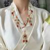 Pearl Horse Face Skirt Necklace Tang Ming Song Dynasty Long Tassel Necklace  Women