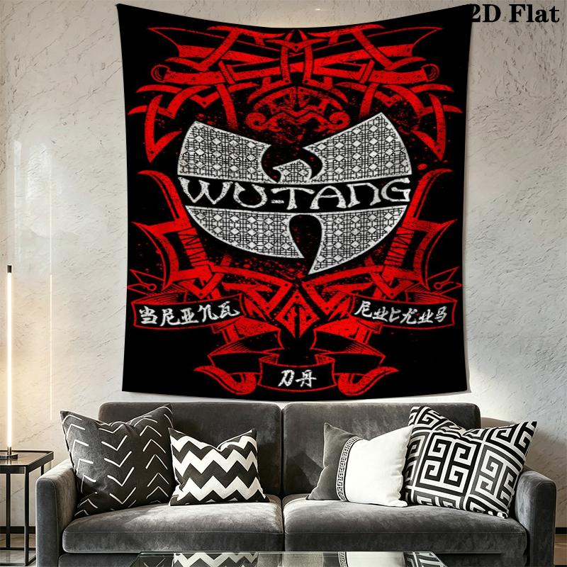 Tang Clan Wall Tapestry Aesthetic Wall Hanging Printed Fabric Blanket Decorative Tapestries for Bedroom Living Room Home Decor