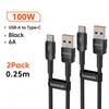 Toocki 6A USB To Type C Cable for Huawei Xiaomi PD 100W Fast Charging Charger USB C Data Cord Quick Charge for Samsung Oneplus
