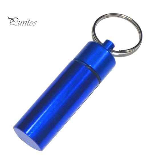 Портативная герметичная банка-брелок с винтовой крышкой из алюминиевого сплава, водонепроницаемая, с плоским дном, подвесная мини-таблетка, бутылка для хранения таблеток, контейнер, держатель, кольцо для ключей