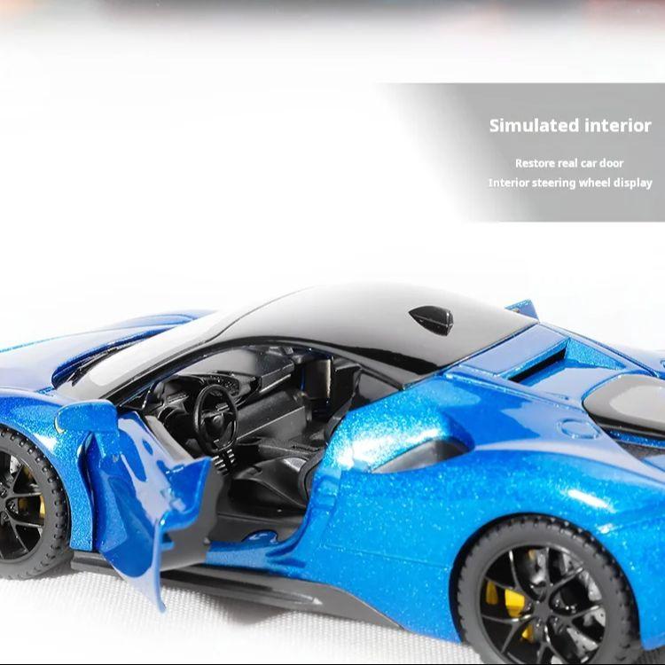 1:32 Ферра Sf90 Роскошный Спортивный Автомобиль Изысканная Металлическая Модель Автомобиля С Инерционным Механизмом Коллекционная Фигурка и Украшение для Рабочего Стола