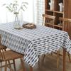 Japanese -Style Simple Fish And Geometric Arrow Pattern Tablecloth Home Coffee Pendant Tea Table Pad Meal Cloth