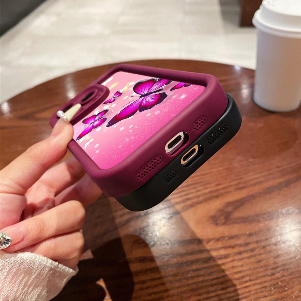 Мягкий чехол для телефона Angel Eye TPU для Samsung A05 A04 A10 A30 A13 A23 A53 A14 A24 A34 A54 A15 A25 A35 A55 S20 S23 FE S24 Ultra Ae66 Бабочка цветок милый