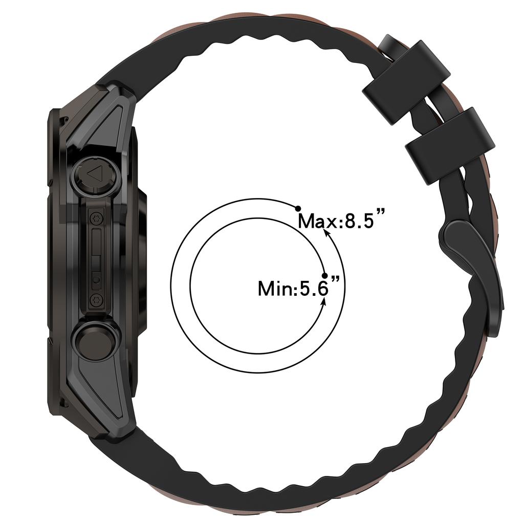 QuickFit 22mm 26mm Leather+Silicone Strap For Garmin Fenix 8 47mm 51mm 7 7X 6 6X 5 5X Plus Enduro 3 Tactix 9 Forerunner 965 955 970 Nylon Band