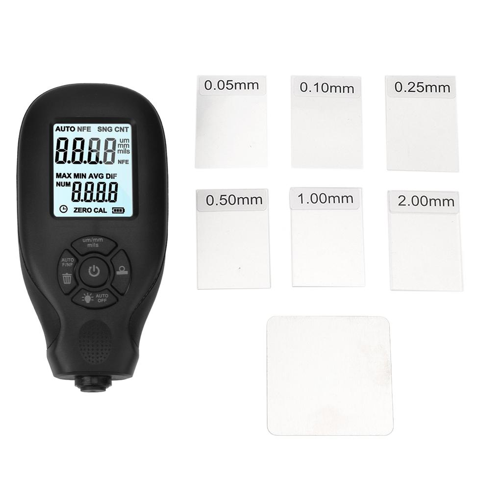 Coating Thickness Gauge ABS 0 To 2000um Paint Film Tester for Metal Work Automobile Works Paper