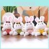Wear Clothes Bunny Animal Plush Keychain Toy Stuffed Doll Pendants Backpack