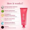 ClayCo Matcha Enzyme Scrub with AHA + BHA | Gentle Exfoliation,70g