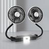 360° Rotatable Car Cooling Fan USB Powered Dual Fan Heads 3 Wind Speed Levels 12V Automotive Fan