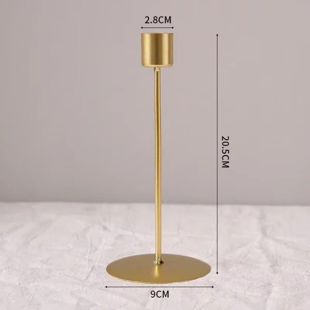 Stable Base Candlestick Golden Desk Candle Ornament Simple Candle Holders  Living Room Decor